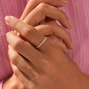 La banda trenzada infinita de oro sólido de 14 quilates más moderna, nueva colección, banda de eternidad apilable delicada trenzada única, fiesta de boda - Product Image 5