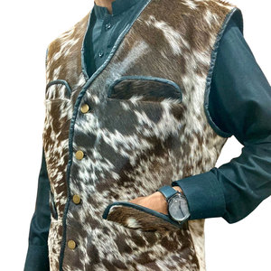 Meilleure qualité prix raisonnables gilet en cuir de vachette pour hommes nouveau dernier design gilet en cuir de vachette de vélo pour hommes pour adultes - Product Image 6