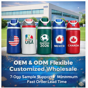 <span class=keywords><strong>Botella</strong></span> <span class=keywords><strong>de</strong></span> Agua Personalizada <span class=keywords><strong>de</strong></span> Acero Inoxidable <span class=keywords><strong>de</strong></span> 16oz, 19oz, 24oz, 32oz con Tapa Abatible y Asa para Regalos <span class=keywords><strong>de</strong></span> Aficionados al Fútbol - Product Image 2