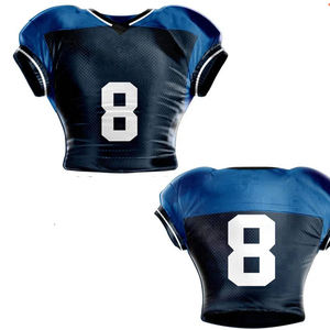 High Quality American Football <b>Sports</b> <b>Shirts</b> Luxury OEM Customized Uniform Front Professional Automated Cutting Plus Size - Product Image 4