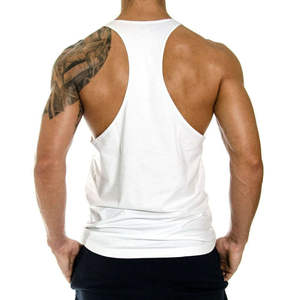 Men's Custom Hip Hop <b>Bodybuilding</b> <b>Vest</b> 100% Cotton Breathable Quick Dry Eco-Friendly I-Shaped Training Tank Top Loose Fitness - Product Image 5