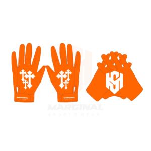 Gants de football américain pour jeunes, antidérapants, avec poignées, fabrication OEM en gros, design personnalisé, doigts entiers, ajustables - Product Image 2