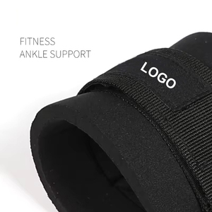Vente chaude, sangles de cheville de haute qualité pour l'entraînement, en matériau PU, sangles de cheville pour la salle de sport avec machines à câbles, logo personnalisé possible - Product Image 5