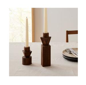 Soporte de vela de madera con diseño minimalista adecuado para celebraciones festivas de estilo de mesa de boda o pantallas de iluminación de eventos - Product Image 2