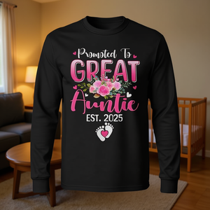 Camiseta de manga larga Promovida a Tía Esposa en Espera 2025, Próximamente Tía Esposa - Product Image 3