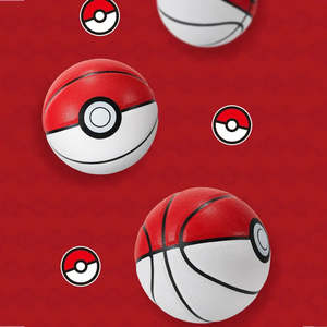 Ballon de basket-ball Pokémon Pokeball avec logo personnalisé, tailles 5 et 6, pour entraînement en salle, en caoutchouc et cuir, avec impression couleur - Product Image 4