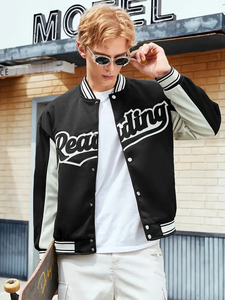 Nouvelle meilleure qualité sur mesure adulte jeunesse Baseball Letterman Chicago toile Varsity veste avant respirant polaire doublure pour hommes - Product Image 6