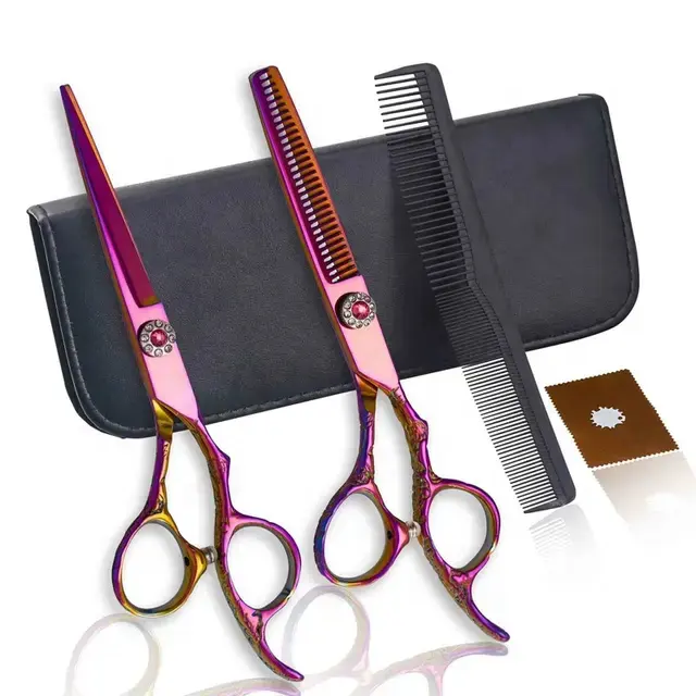 Grosir desain khusus 6.0 inci gunting rambut gunting tukang cukur penata rambut baja VG10 profesional
