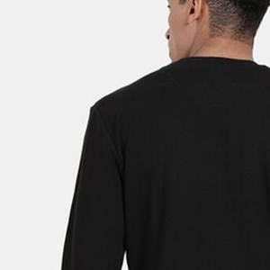 Venta al por mayor sudadera térmica para hombres diseño único con cuello redondo transpirable 100% algodón patrón sólido para el calentamiento de otoño - Product Image 6