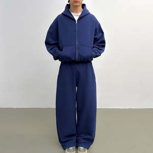 Ensemble de pantalons de survêtement à capuche Streetwear en polyester éponge français sweats confortables personnalisables pour hommes vêtements personnalisés à l'avant - Product Image 5