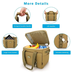 カスタムシック600DオックスフォードソフトTPU母乳クーラーサーマルバッグ、ショルダーストラップ付き大型断熱ワインクーラーバッグ食品用 - Product Image 5