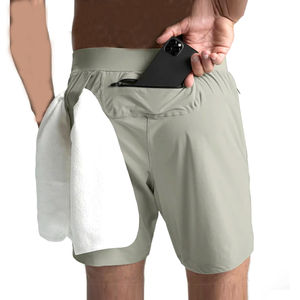 Sportswear <b>Men</b> Athletic Shorts 100 % Polyester Breathable Workout Quick Drying Shorts Summer Fitness Running Gym Shorts - Product Image 2