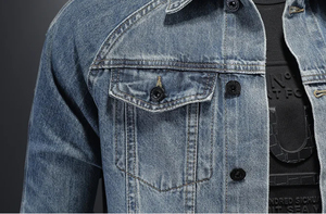 High Quality Loose Fit <b>Men</b> Denim <b>Jacket</b> Large Size Casual Jean Coat Spring Autumn <b>Summer</b> Thin Fashion Outerwear Trendy Style - Product Image 5