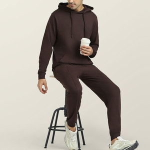 Conjunto Deportivo Informal de Alta Calidad para Exteriores, Transpirable, con Capucha, Pantalones Deportivos, Color Puro de Marca, 100% Algodón para Hombre - Product Image 3