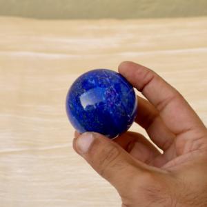 Lapis Lazuli Sphere Afghanistan Deep Royal Blue Crystal Ball Handmade Collection - Product Image 2