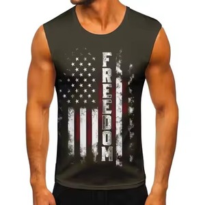 เสื้อกล้ามสำหรับผู้ชายแห้งเร็วระบายอากาศได้ดีพิมพ์ซับลิเมชันเหนือพิมพ์ลาย - Product Image 3