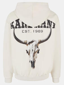 Sweat à capuche zippé uni sweat à capuche en molleton de couleur unie personnalisé veste surdimensionnée décontractée avec cordon de serrage et poche kangourou - Product Image 2