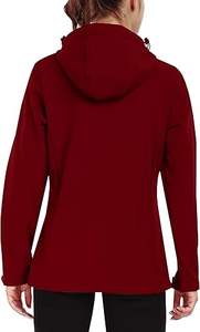 Chaqueta de lluvia con forro polar para mujer de alta calidad al por mayor, chaqueta Softshell con capucha impermeable - Product Image 6