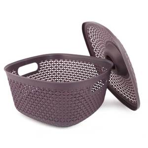 <b>Plastic</b> <b>Basket</b> With Cover - Purple - Product Image 3
