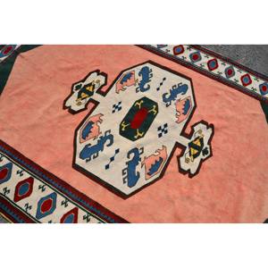 Tapis turc vintage classique rose vert 6.2 x 9.1ft grande surface laine soutenue abstraite nouveau Rectangle couloir Design pour chambres - Product Image 5