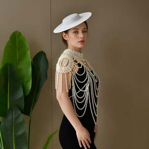 Robes de bal Bridella VG66, châle en perles ivoire avec drapé doux, enveloppe chaude, accessoire élégant et luxueux pour les mariages et les événements formels - Product Image 5