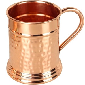 Tasse en cuivre massif fabriqué à la main de qualité supérieure Design Vintage classique poignée en cuivre poli couvercle de paille pour verres de cuisine à la maison classique - Product Image 1