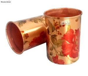 Vaso de chupito impreso de cobre hecho a mano con impresiones inspiradas en festivales Vaso de chupito impreso de cobre de diseñador Premium para bar moderno - Product Image 6