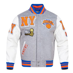 Veste universitaire personnalisée avec logo, manches en cuir, broderie, veste de baseball pour hommes, veste universitaire, veste varsity - Product Image 5