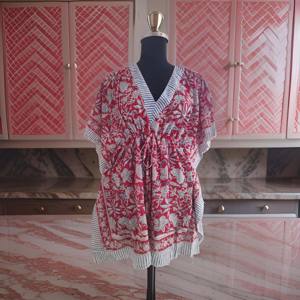 Maxi vestidos maxi de algodón indio sin mangas con estampado de bloques para mujer KFCS178 Maxi vestido de verano de algodón 100% diseñador de ropa orgánica - Product Image 2