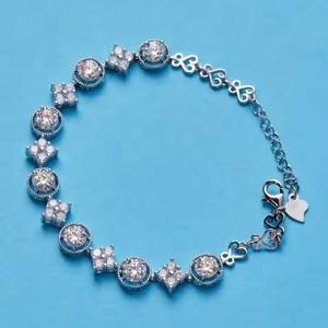 Moissanite Tennis Bracelet 925 Sterling Silver Diamond Alternative Sparkling Bridal Jewelry Everyday Luxury Bracelet - Product Image 2