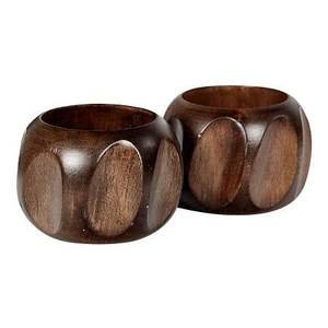 Servilletero de madera natural, decoración de mesa de comedor redonda almacenada para bodas y fiestas, servilletero para el hogar - Product Image 3