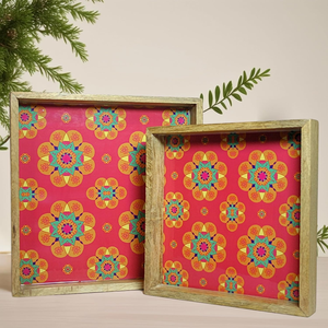 Elegantes bandejas de madera para servir Bandejas de madera artesanales elegantes y funcionales perfectas para cada ocasión - Product Image 3