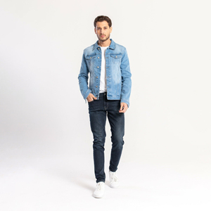 <b>Men's</b> Jean <b>Jacket</b> Street-wear <b>Flight</b> <b>Jacket</b> Denim <b>Jacket</b> <b>Men</b> Brand Casual Fashion <b>Men</b> High Quality Made in Pakistan - Product Image 2