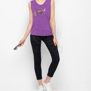 Camiseta sin mangas promocional de buena calidad para mujer, nueva llegada, tasa de venta completa, camiseta sin mangas de entrenamiento para mujer 2025 - Product Image 4