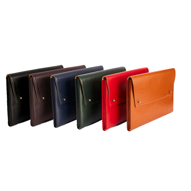 Custom Logo Vegan Pu Leather Laptop Sleeve Case Waterproof Slim Tablet Pouch for Men Travel Elegant Notebook Cover