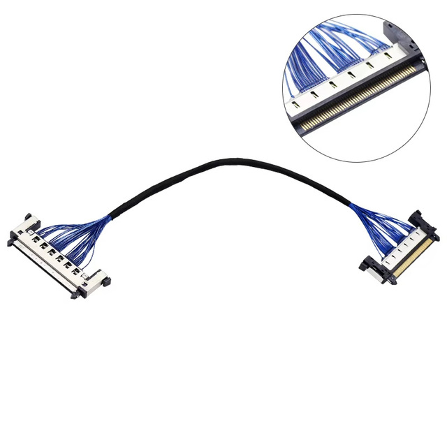 Hotten Custom LVDS Cable Assembly 30-40 Pin PVC EDP for Computer & Electronic Display Equipment