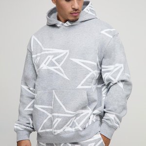 Vente en gros de survêtements gris avec logo imprimé sur mesure pour hommes, survêtements vintage très exigeants pour l'hiver, ensembles personnalisés respirants pour hommes - Product Image 4