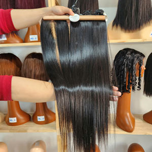 Extensiones de Cabello Humano Vietnamita Virgen Súper Liso de Color Natural con Cierre, Doble Trama a Máquina, 100 Gramos - Product Image 5