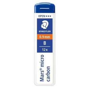 STAEDTLER Mars Micro Carbon 250, Mina de Lápiz Negra de 0.9 mm, Paquete de 12 - Product Image 1