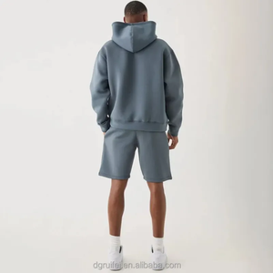 ชุดจ็อกเกอร์มีฮู้ดใส่ได้ทั้งชายและหญิงชุดผ้าฝ้าย100% ออกแบบโลโก้ได้ตามต้องการชุดกางเกงขาสั้นสำหรับฤดูหนาว - Product Image 4