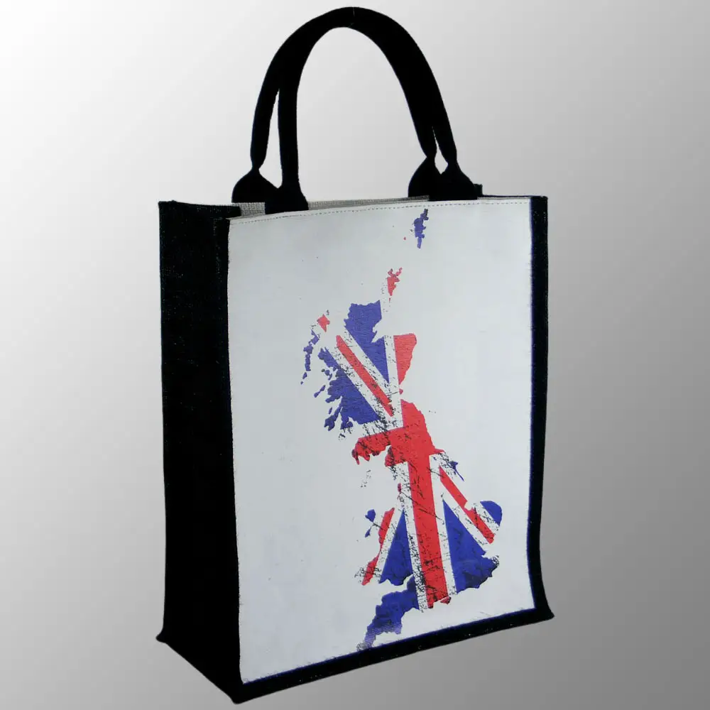 custom flag print jute cotton juco bag event promotion beach bag brand promotion high end bags fully customize