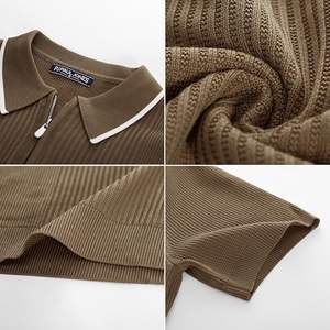 เสื้อโปโลผู้ชายพิมพ์ลายปักโลโก้ตามสั่ง ไซส์ใหญ่ สไตล์ลำลอง แขนสั้น สำหรับกอล์ฟ แห้งเร็ว ระบายอากาศได้ดี ผลิตจากผ้าฝ้าย/ใยไผ่ - Product Image 5