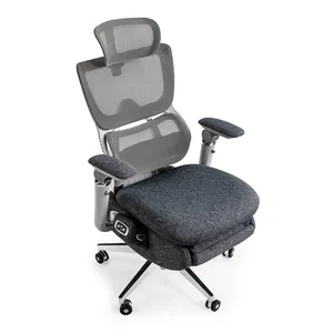 2024 nuovo Design elettrico regolabile vibrazione lombare girevole reclinabile sedia ergonomica da ufficio