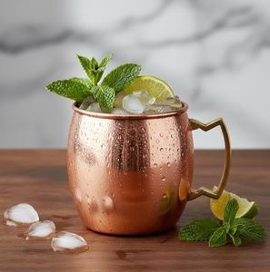 Taza Moscow Mule de Cobre Puro de 16 oz - Taza de Cobre Pulida Hecha a Mano para Beber Cerveza y Cócteles con Asa - Product Image 5