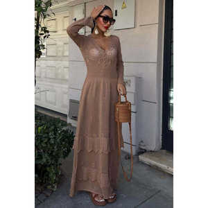 Vestido Étnico 2859 con Cintura Natural, Transpirable, con Detalle de Botones y Falda en Capas - Product Image 2