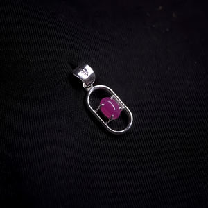 OEM personalizado joyería fina de buena calidad Rosa piedra preciosa Calcedonia colgante plata esterlina Vintage princesa corte excelente para - Product Image 1