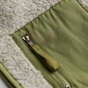 Wholesale Customized Men's Polar <b>Sherpa</b> <b>Fleece</b> Jacket High Quality with Stand Collar Best Design for Winter in Multiple Colors - Product Image 4