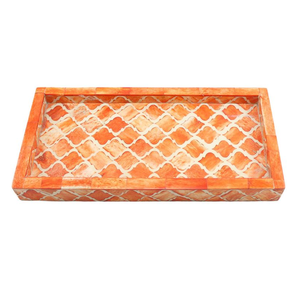 Bandeja con incrustaciones de hueso marroquí, bandeja para servir con incrustaciones de hueso de marfil, bandeja decorativa con incrustaciones de hueso, restaurante de Hotel, regalo Eid - Product Image 1