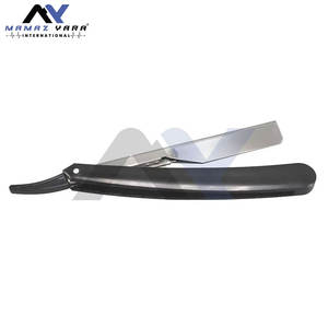 Navajas de Afeitar Rectas Nuevas para Barbería, Mango Negro, Navaja de Afeitar Profesional de Cuello Abierto, Herramienta de Afeitado, Personalización de Marca - Product Image 4