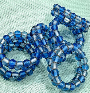 Anneaux de serviette bohème-Anneaux de serviette perlés en verre-Décoration de table - Product Image 3